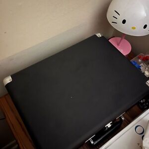 Black and red record player